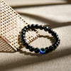 Evil Eye Bracelet with Black Obsidian