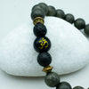 Raw Pyrite Bracelet with Om bead
