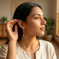 Grape glow Amethyst Earrings_ ER03