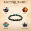 Raw Pyrite Bracelet with Ganesh Bead