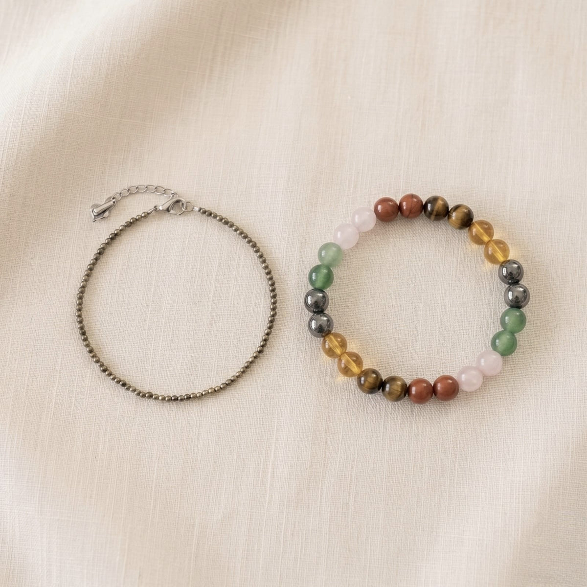 Pyrite Anklet - (Free Dhanyog 2.0 Bracelet) Combo