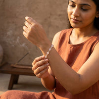 Rose Quartz Silver Plated Anklet/Bracelet