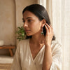 Soul Sync Greens Malachite & Rudraksh Earrings_ER11