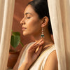 Soul Sync Greens Malachite & Rudraksh Earrings_ER11