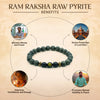 Raw Pyrite Bracelet with Ram Bead