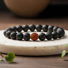 Divine Rudraksha Bracelet With Lava Stone