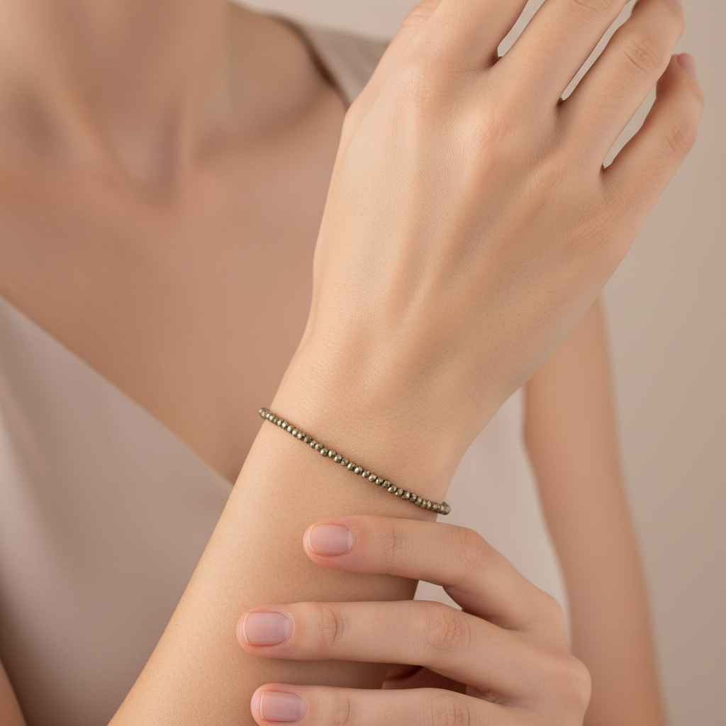 Raw Pyrite Anklet
